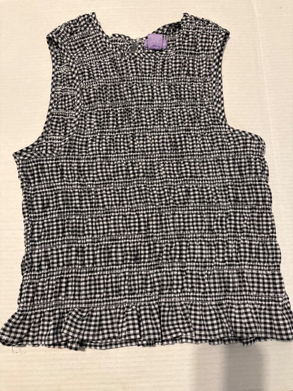 Women's Sleeveless LOTUS & LAVENDER Stretchy Boho Top Size XL